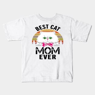 Best Cat Mom Ever Gift For Mothers Day Kids T-Shirt